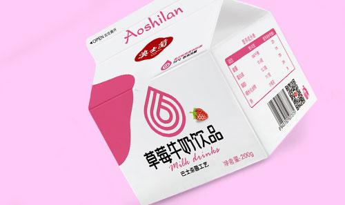 澳士蘭乳品屋頂盒白領(lǐng)裝包裝設(shè)計(jì)